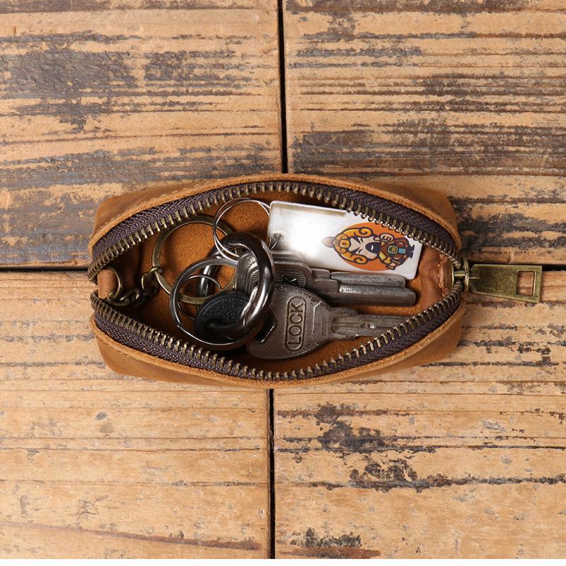 Retro Style Coin Purse Zipper Clutch Wallet and Card Case for Everyday Use Perfect Key Organizer Bag