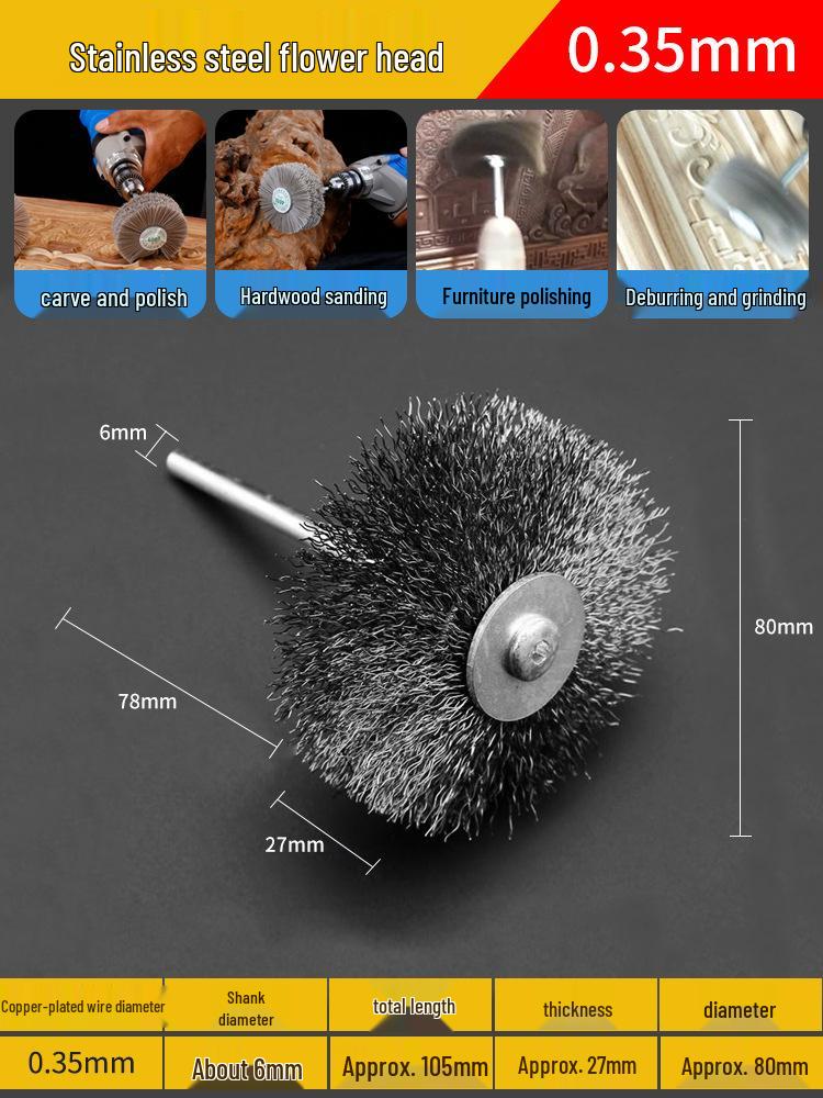 DuPont Nylon Silk Woodworking Polishing Wheel for Root Carving