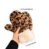 Halter Design Plush Gloves Cow Printed Christmas Mittens Autumn Gloves  Outdoor Activities