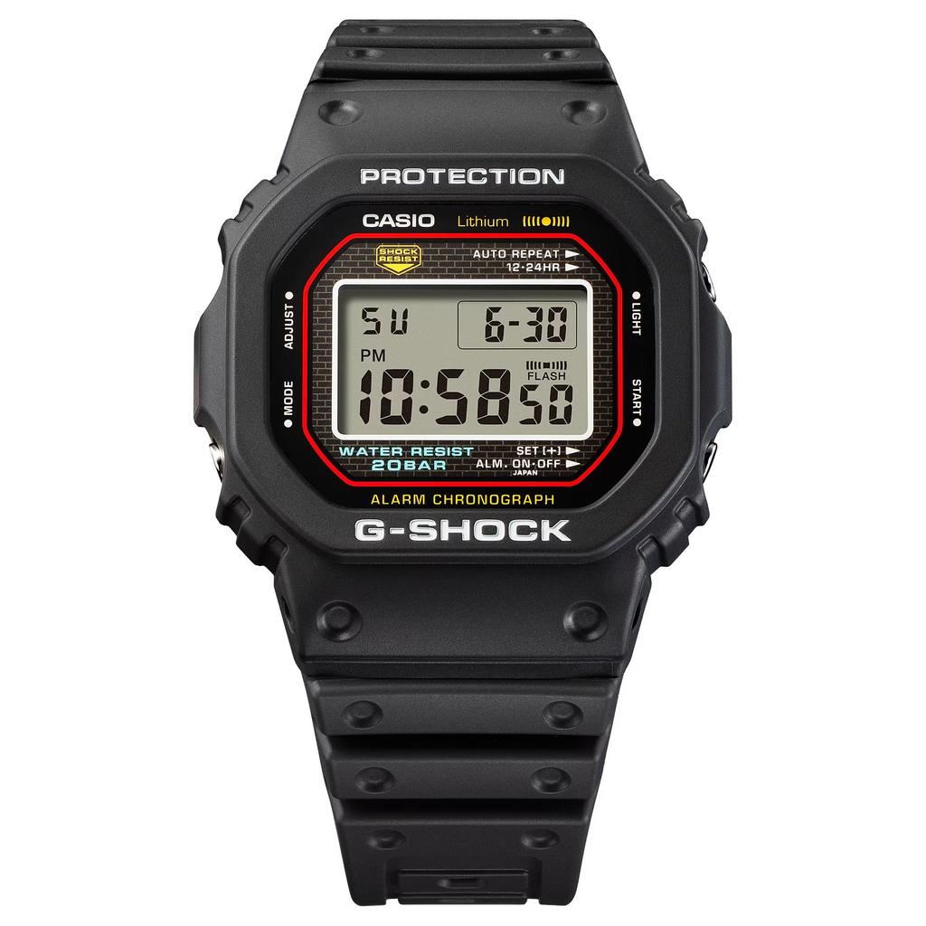 CASIO DIGITAL 200m Waterproof Quartz Movement Resin Strap Watch Unisex Gray Dial DW-5000R-1APR