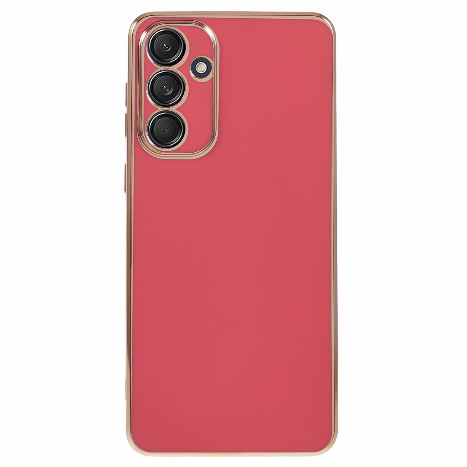 

Чохол для Samsung Galaxy A36 5G TPU Тонкий Протиударний Чохол для Телефону 6D Гальванопокриття Red