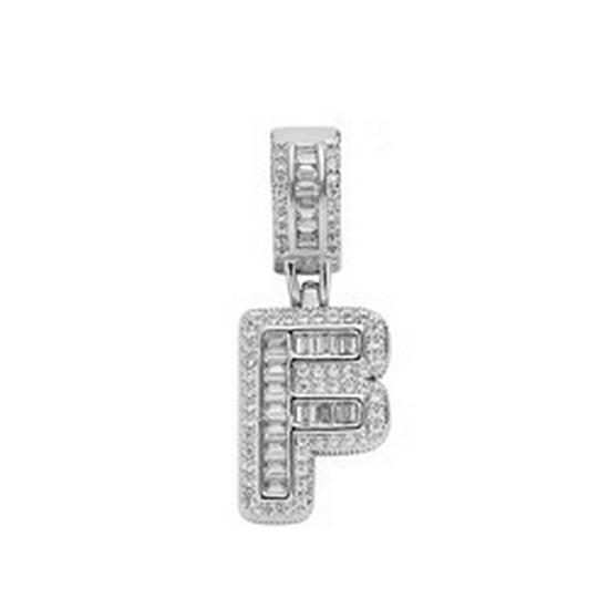 Rock Candy Letter Pendant: Trendy European & American Hip-Hop Style Copper Zircon Necklace with 26 English Alphabet Options
