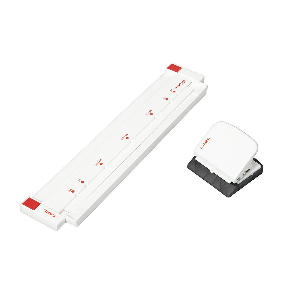 

Офисное оборудование Carl (КАРЛ) Дырокол для листов, Дырокол с направляющей, Совместим с форматами A4/B5, 5 листов, Белый, Сделано в Японии, GP-2630-W