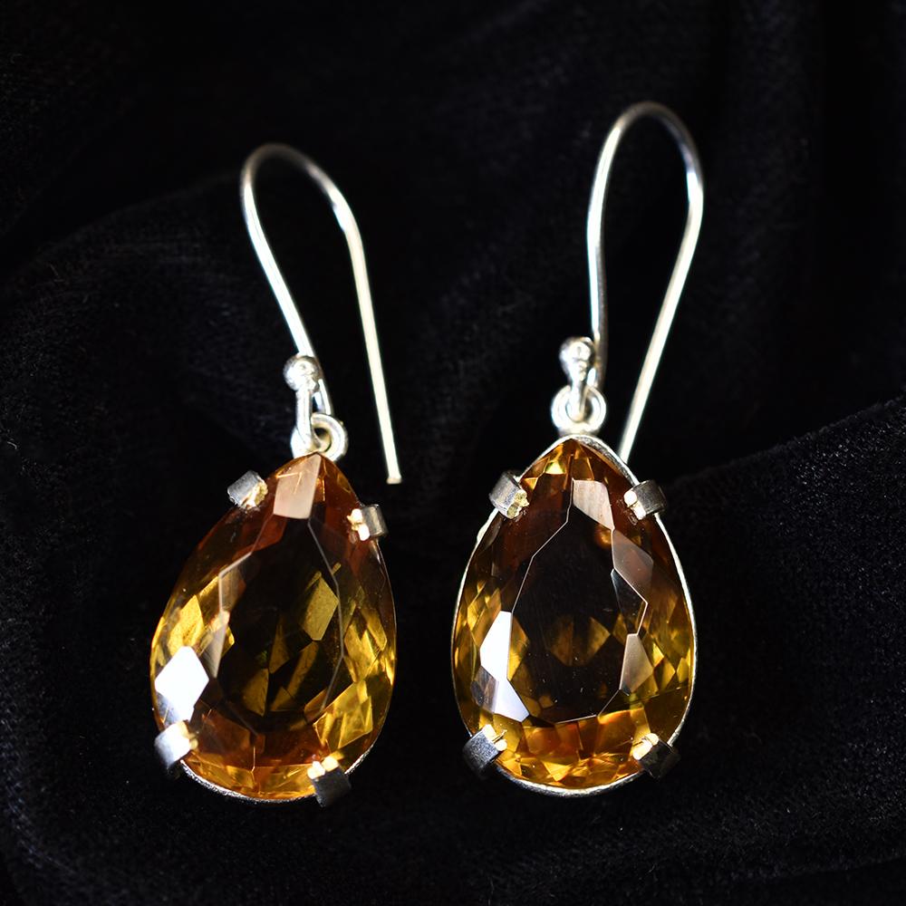 Natural 65.55 Ct CERTIFIEED 7 Color Change Alexandrite PEAR Earring Pair Gems MY.ER-31-NS