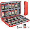 Switch Game Card Holds 24 Dedicated Game Card Storage Case for Switch Case, Cards, (red)...