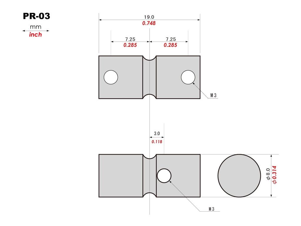 KTS Titanium Parts for JB and PB Style Basses PR-03