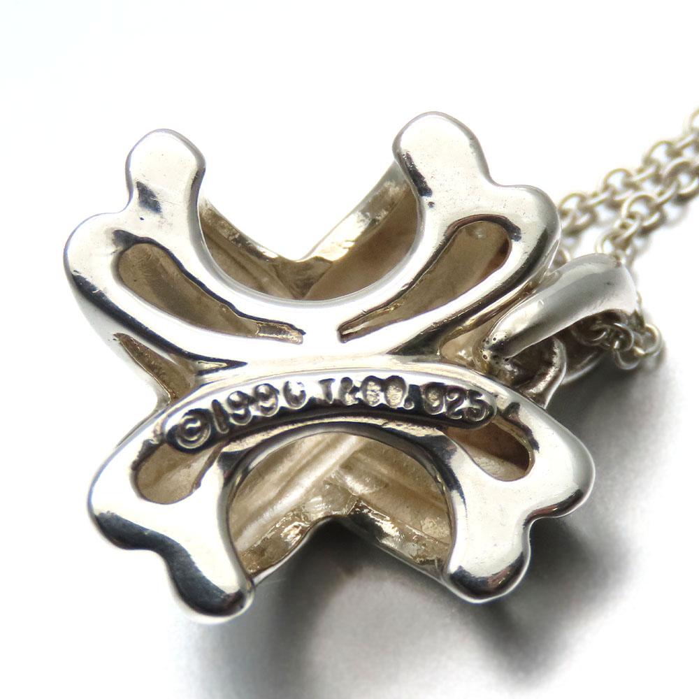 Used TIFFANY&Co. Necklace Signature cross Silver925 3.8g Silver Accessories