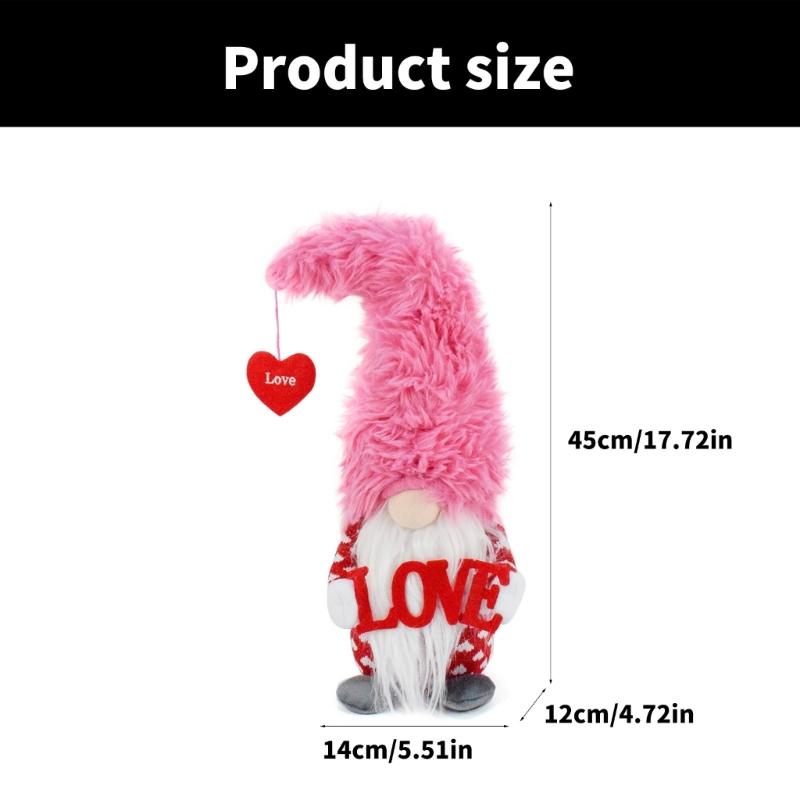 Valentines' Day Decorations Festival Ornament Valentines' Day Fabric Figure Holiday Ornament Fabric Texture for Home