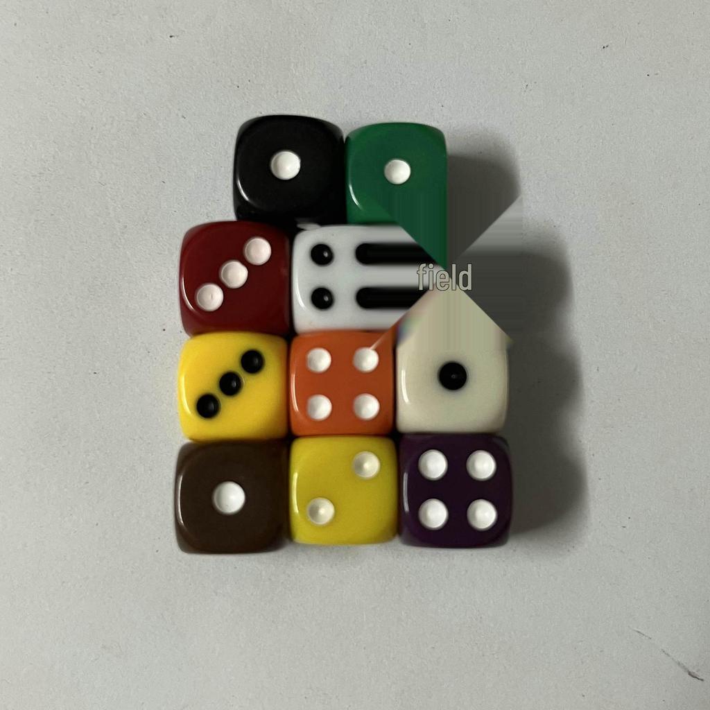 12mm Single-Color Round-Corner Acrylic Dice - Customizable Color Options