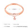 Women's Alloy Drill Five-pointed Star Hollow Chain Bracelet Charm Wrist Bangle