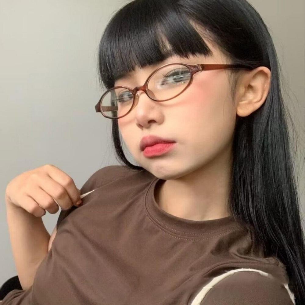 Anime Character Kamishiro Rize Cosplay Red Glasses Akemi Homura Role Play Half Frame Eyeglass Without Lens Accessories Eyewear