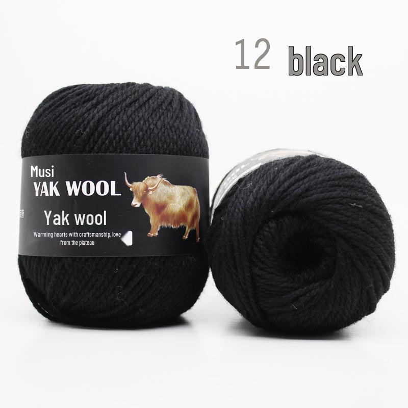 Hand-Knitted Medium-Thick Yak Wool Yarn for Scarves, Hats, Coats, Vests, and Sweaters