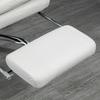 Office Chair with Massage Function, Heated, Reclinable, Faux Leather, 65x72x109-117cm, Cream White
