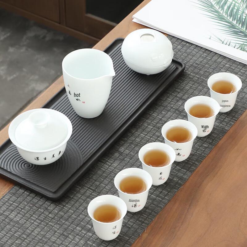 Zen-Inspired White Porcelain Tea Set