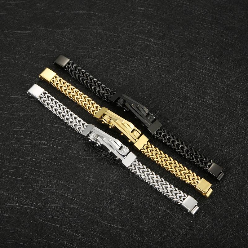 Men's Stylish Titanium Steel Dragon Bone Chain Bracelet