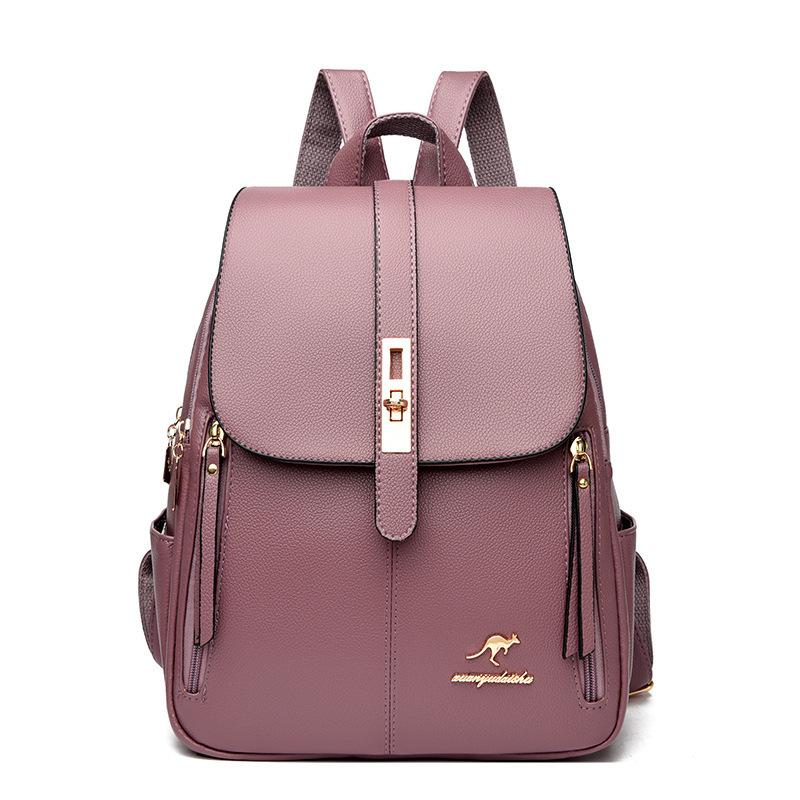 Schoolbag backpack women's 1011 new Korean version of simple and fashionable women's backpack commuting versatile large-capacity shoulder leisure bag