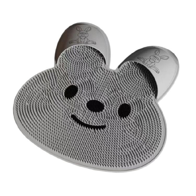 Badezimmermatte Badezimmer-Sicherheitsmatte Silikon Peeling Duschmatte Mit Süßem Hasendesign Für Fußgesundheit 30cm