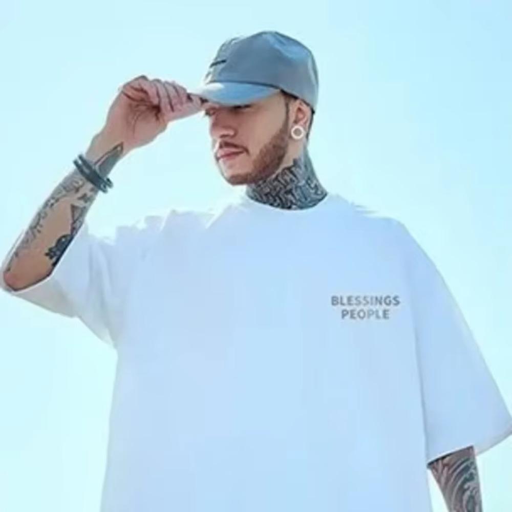 Summer New Casual Loose T-shirt Short Sleeved Men's Fashion Loose Printing Large 8XL Hip Hop Couple Wear Half Sleeve Cotton Top