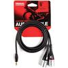 D'Addario Daddario Audio Cable Custom Series PW-MPXLR-06 (Approx. 1.8m Stereo Mini/XLRx2) [Domest...
