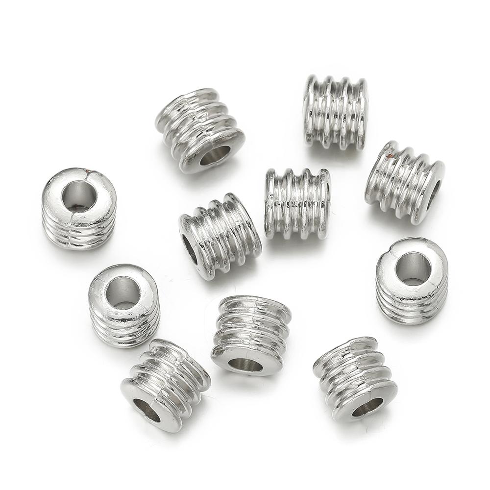 50pcs/lot CCB Spacer Beads Charms Antique Silver Color Spacer Beads Charms Pendants For DIY Bracelets Jewelry Making Accessories