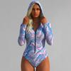 Swimsuit Hooded One-piece Swimsuit Swimsuit Sunscreen Mesh Swimsuit