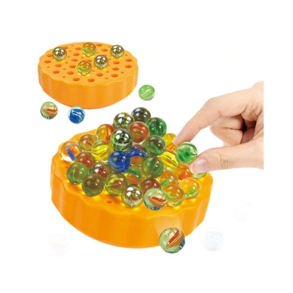 Stored Inside Marble Ball Balancing Game 60 Colorful Marbles Tabletop Puzzle Game  Tabletop Game
