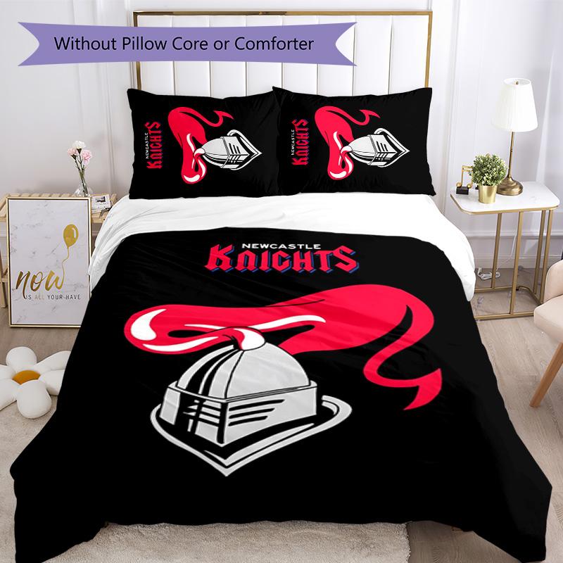 Knights 3pcs Bedding Set Duvet Cover Closure Includes 1 Duvet Cover & 2 Pillowcases for All Seasons Bedroom Home Dorm Decor