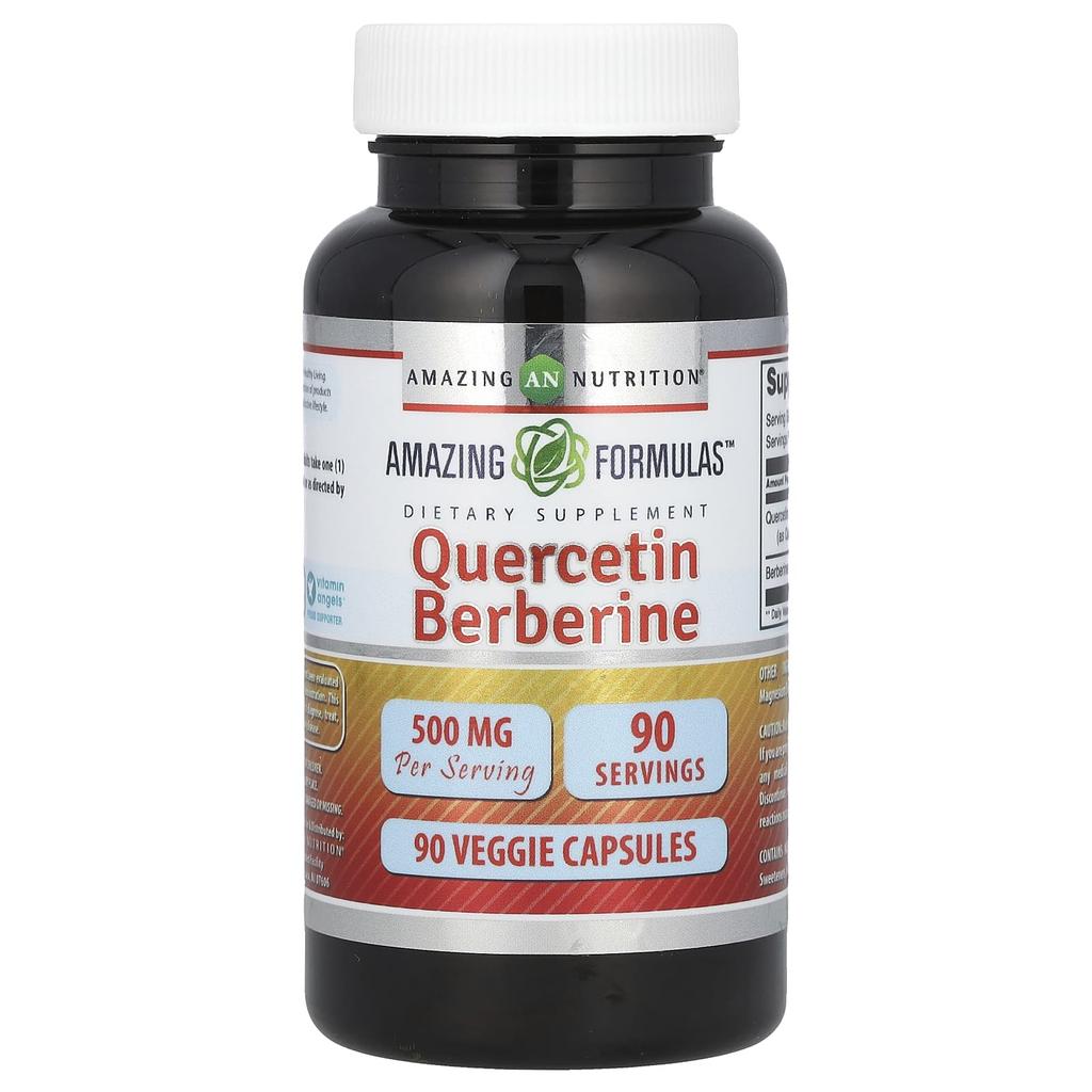 Amazing Nutrition, Quercetin Berberine, 500 mg, 90 Veggie Capsules