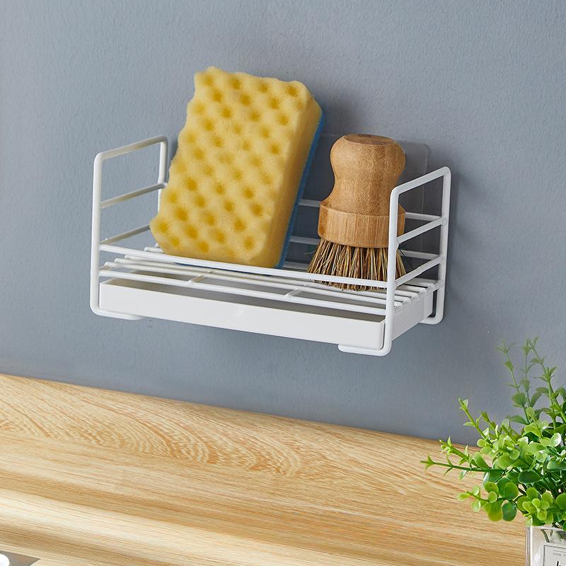 Kitchen Organizing Shelves Sponge Draining Storage Rack Countertop Cleaning Cloth Organization Storage Shelf Kitchen Accessories