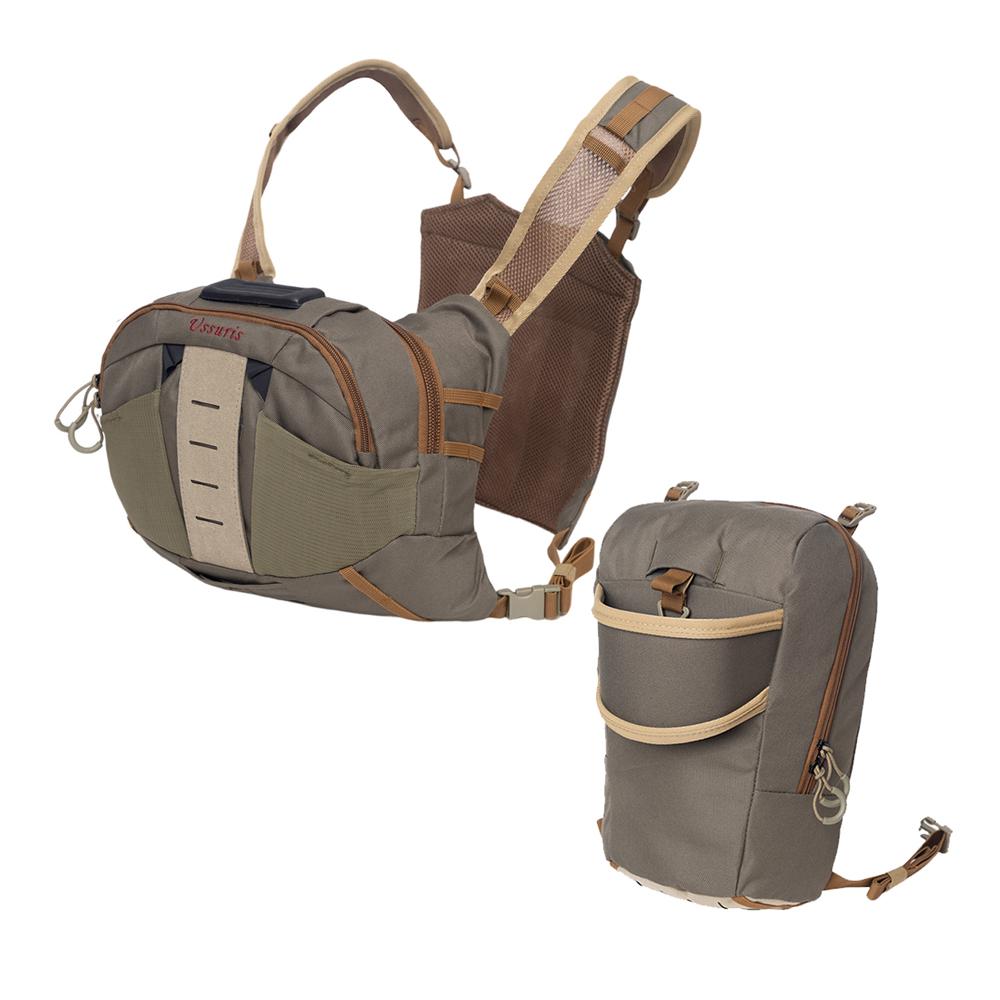 Нагрудный рюкзак для нахлыста с дополнительной задней панелью, Ящик-рюкзак для хранения снастей SL08 хаки