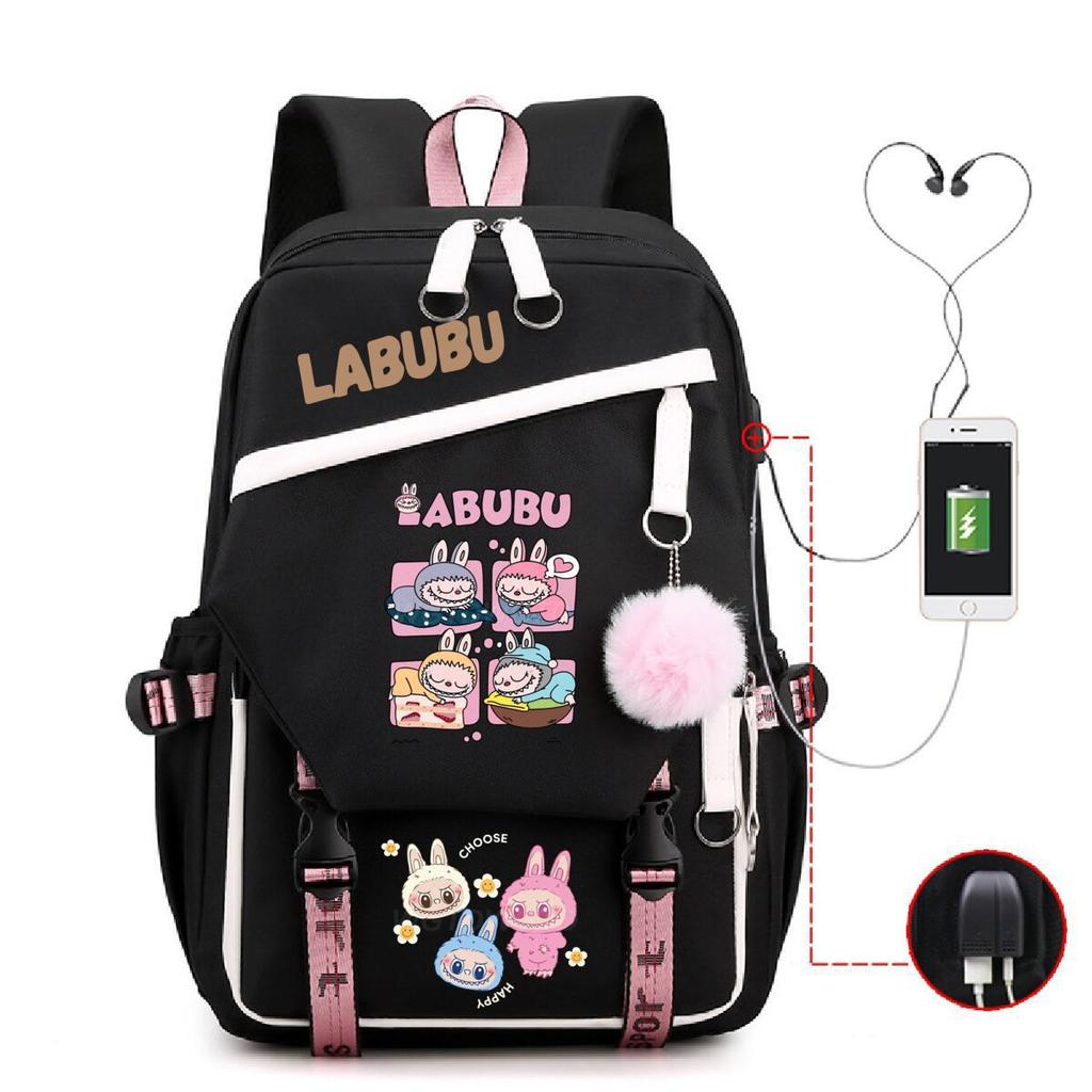 New Printed Junior High School Students Schoolbag Large-capacity Spine Backpack