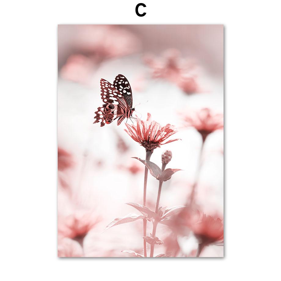 Oblak Tulipán Větrný mlýn Květ Jezero Pampeliška Rákos Pták Nástěnná Umělecká reprodukce Obraz na plátně Severský plakát Dekor Obrazy do obývacího pokoje