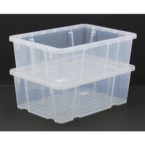 Takagi Nestea Container M, Clear, for Tool Storage, Stackable for Compact Storage, Made In Japan