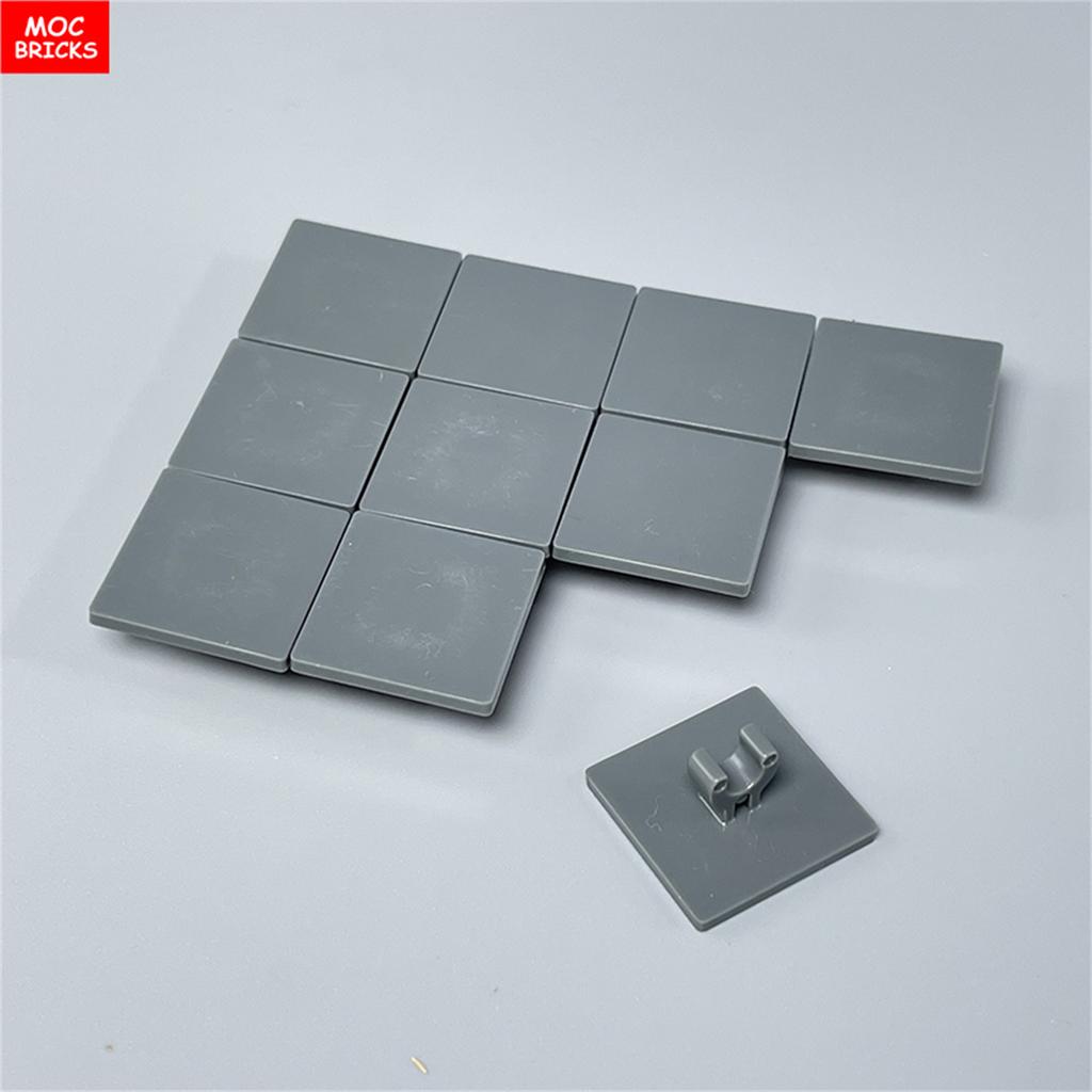 10pcs/lot MOC Bricks Road Sign Clip-on 2 x 2 Square Fit With 30258 15210 Building Blocks Parts Educational Dolls Children's Toys