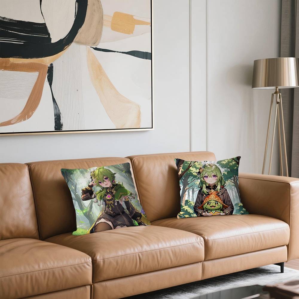 Collei Genshin Impact Cushion Cover Inches Farmhouse Decor Home Throw Pillow Covers For Couch Decorations