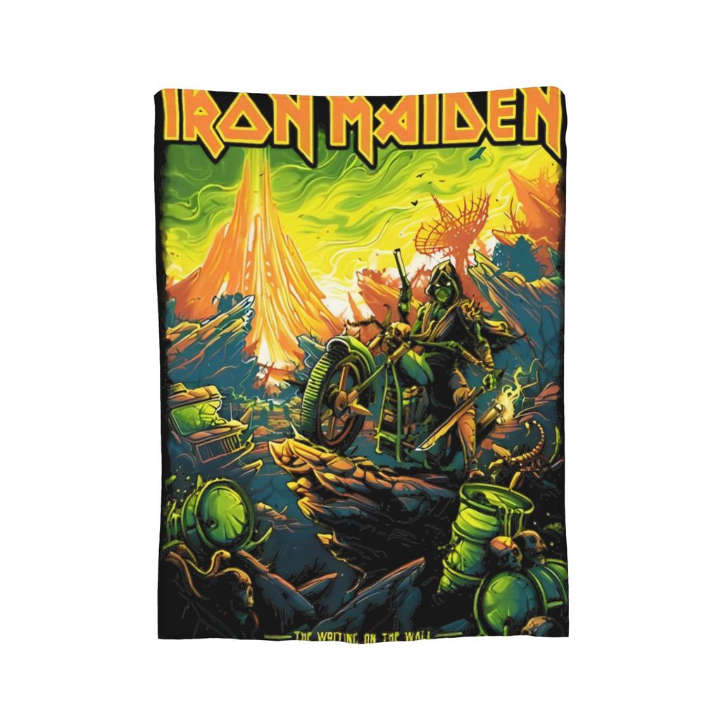 Rock I-Iron M-Maidens Deky Flanelové Letní Klimatizace Heavy Metal Hudba Přenosné Super Měkké Přehozy Přikrývky