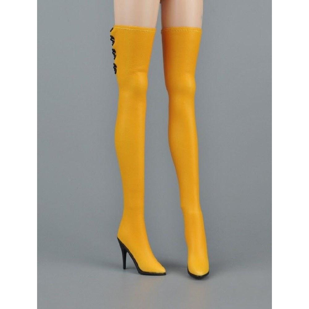 TOYBARJAPAN 1/6 Figure Accessories Over-the-Knee Leather-Style High Heel Boots Yellow Compatible with TBLeague Bodies