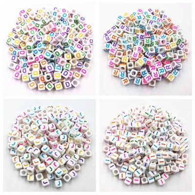 DIY Basteln Neue Acrylperlen zur Schmuckherstellung Mode Großhandel Buchstabe 100 Stück/6mm Halskette Armband Hochwertiges Zubehör