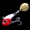 5 pièces rotatif métal VIB Vibration appât Spinner cuillère leurres de pêche ensemble 3.5CM-16G-6 # gabarits truite pêche d'hiver appâts durs attirail Pesca