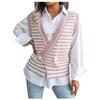 Women V-Neck Casual Loose Knit Sweater Vest