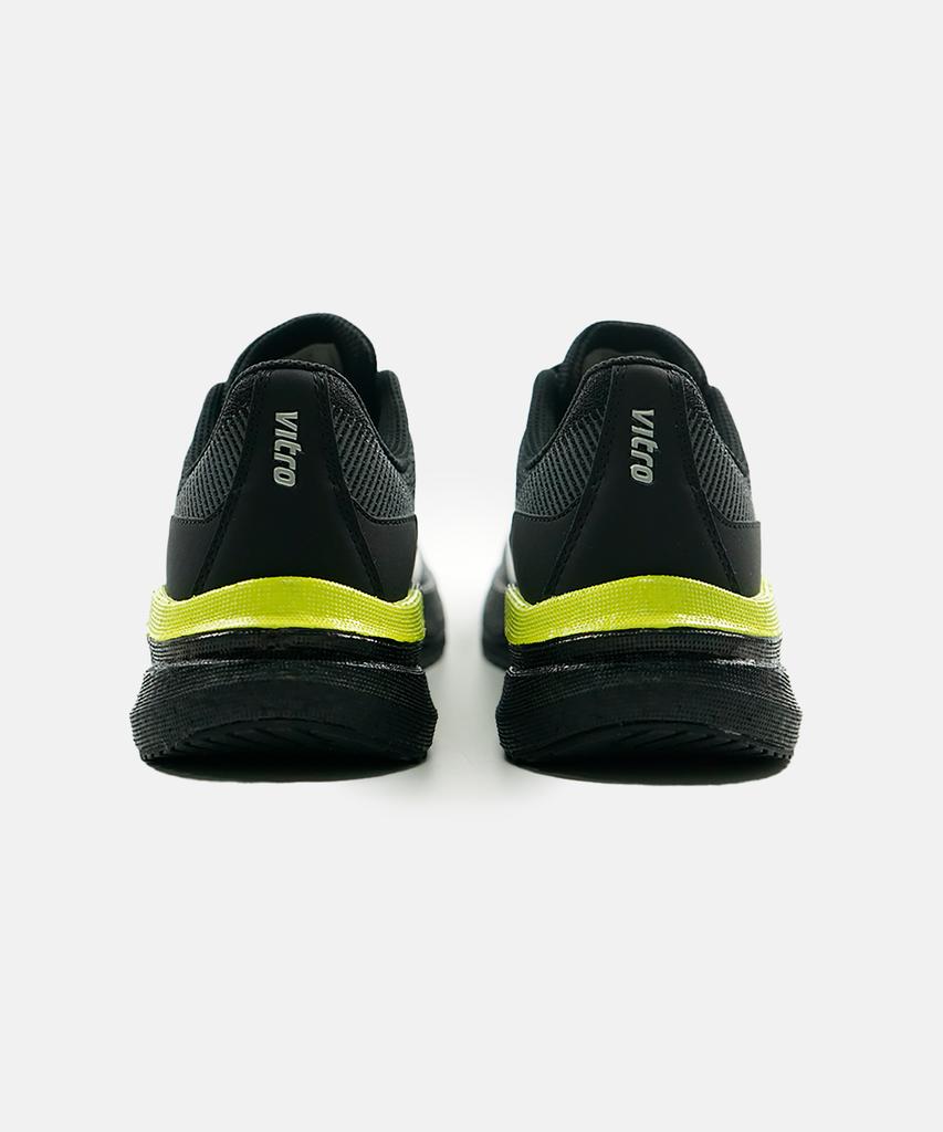 Vitro Unisex Lightweight Running Shoes Athlon (Black&Lime)