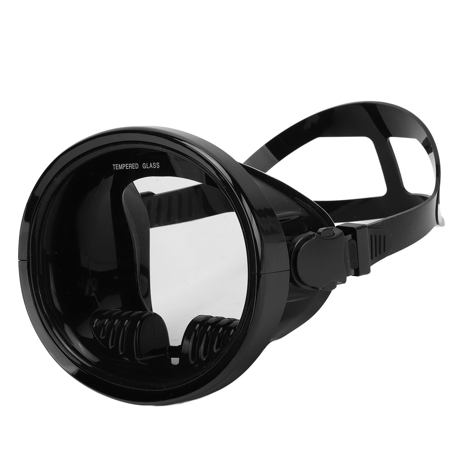 Diving Goggles Tempered Glass Lens Waterproof HD 180 Degree Panoramic Field Of View Snorkeling Silicone Diving Goggles for Swimming Adults