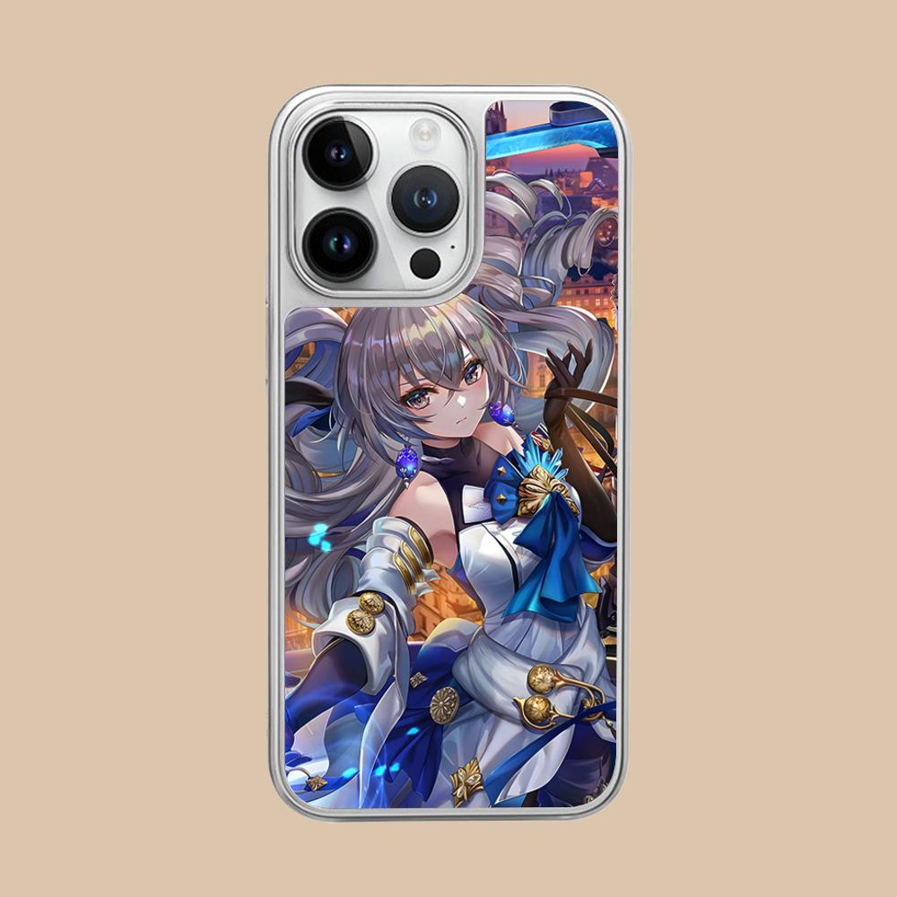 HSR Bronya Versilbertes Handyhülle für iPhone 17 16 15 14 13 12 11 Air Pro Max Plus Bunte Hülle