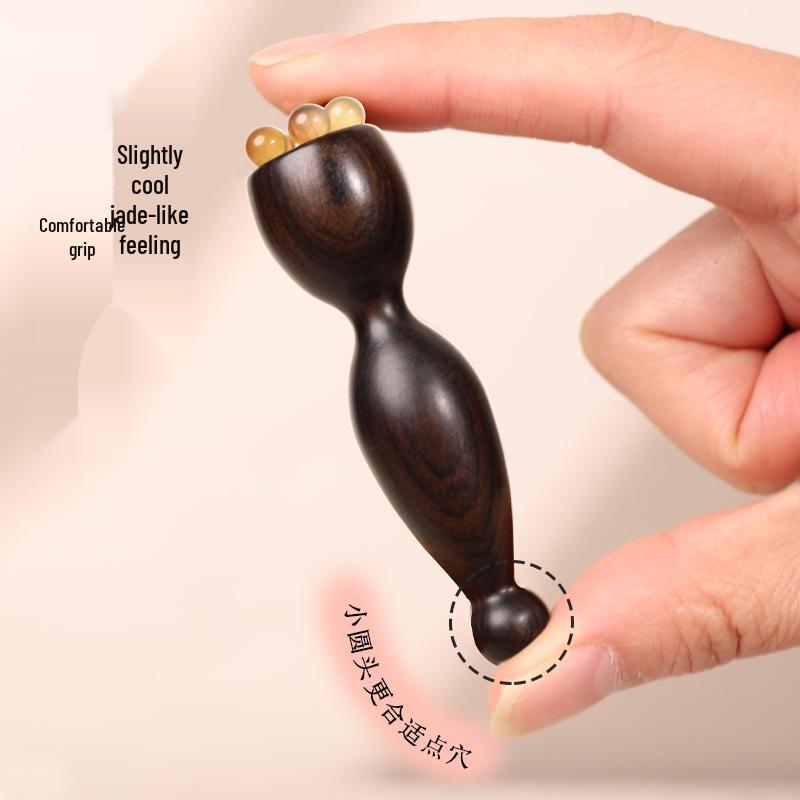 Purple Sandalwood Lotus Head Massager for Eye Acupressure & Facial Meridian Unblocking