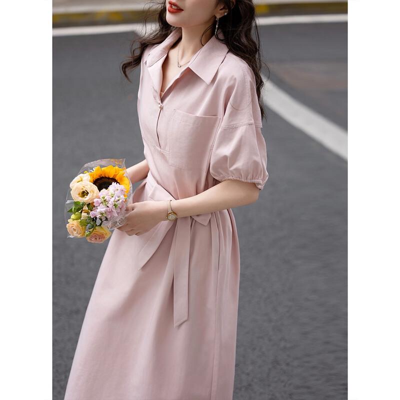 Demana Cloud Cotton Elegant Spring Dress with Floral Petal Sleeves