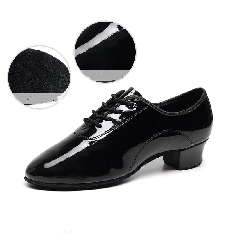 

Men Latin Dance Shoes Boys Black Low Heels Ballroom Dancing Shoes Tango Salsa Rumba Modern Jazz Shoes 45