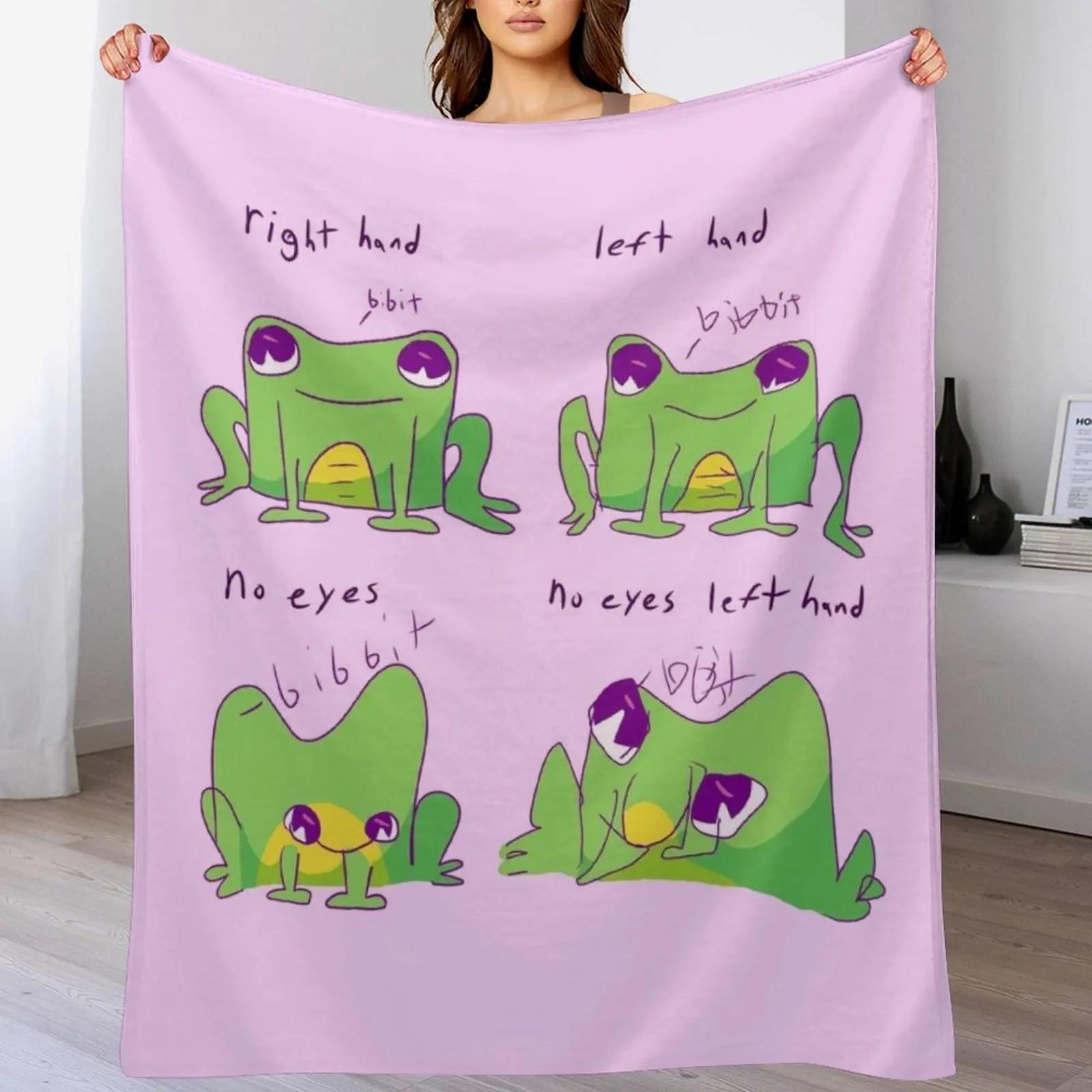 

right hand left hand frogs Throw Blanket Cozy Throw Blanket for Bed Sofa Chair 102x76cm(40x30in)
