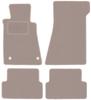 Beige Velour Floor Mats For: Mercedes SL R107 with Catalytic Converter Coupe, Cabrio (1985-1989)