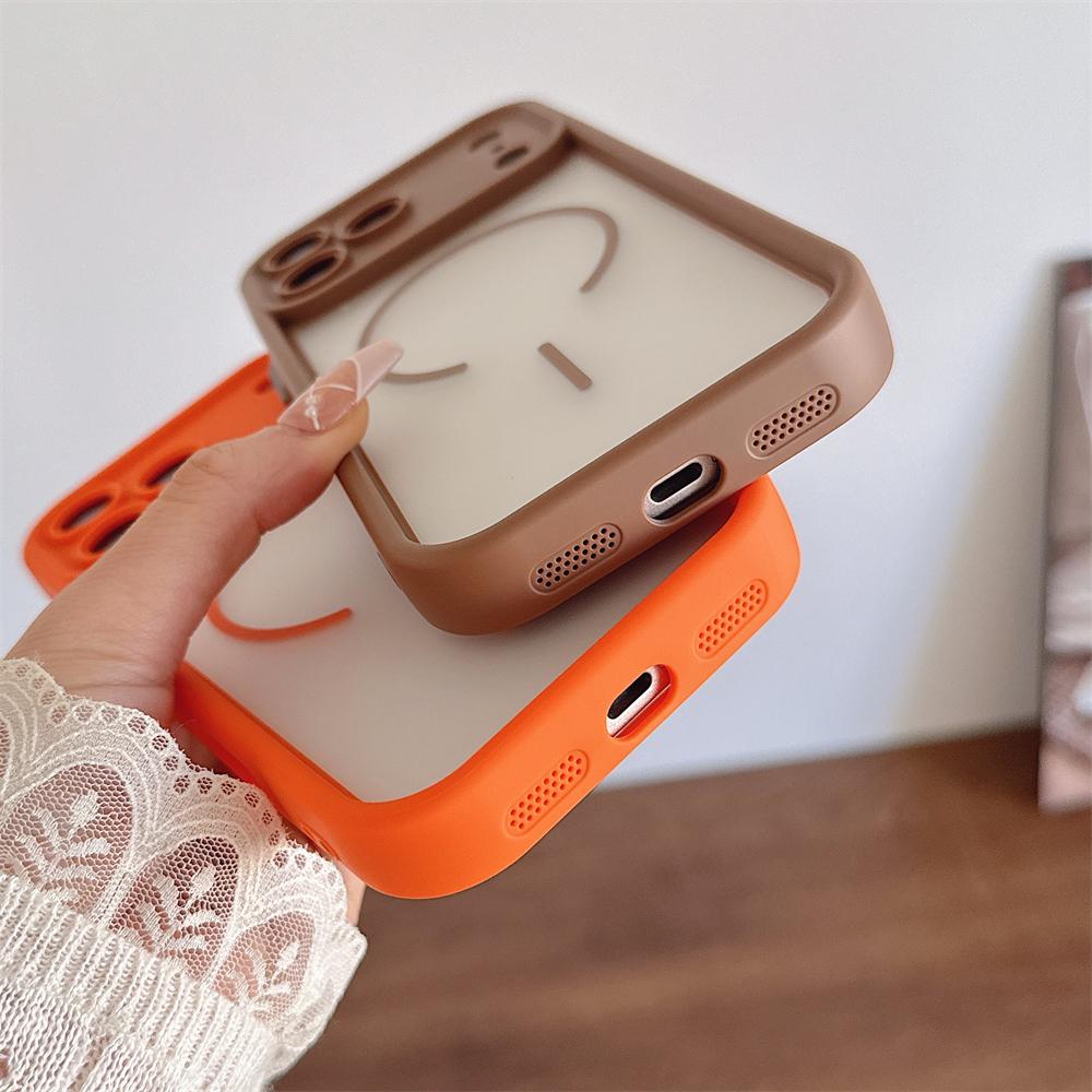 Matte Clear For Magsafe Magnetic Phone Case For iPhone 17 Air 16 15 14 13 12 11 Pro Max Plus Heat Dissipation Frame Cover