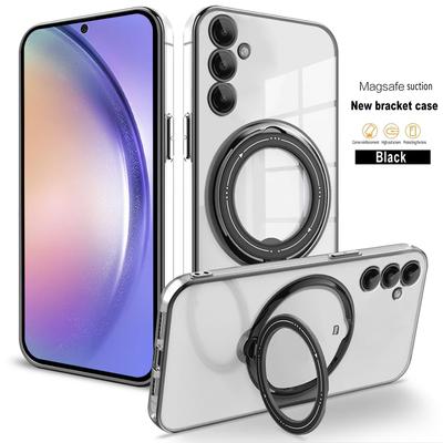 Überzugsstützring Magnetische transparente Telefonhülle für Samsung Galaxy A55 A35 A25 A15 A05 S A54 A34 A24 A14 A53 A23 A52 4G 5G
